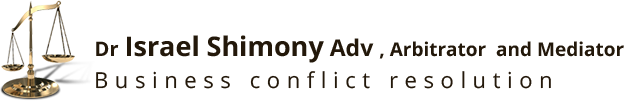 Dr Israel Shimony, Adv. Arbitrator